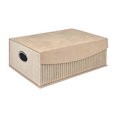 Belle Maison Medium Flip-Top Velvet Storage Box