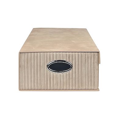 Belle Maison Medium Flip-Top Velvet Storage Box