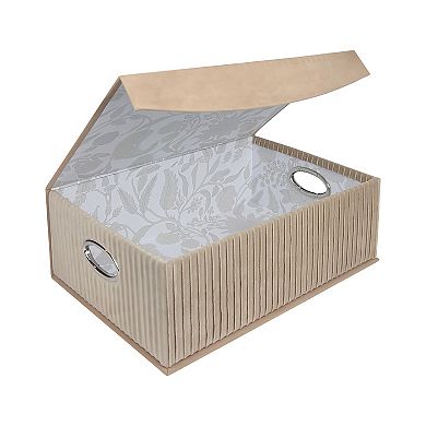 Belle Maison Medium Flip-Top Velvet Storage Box