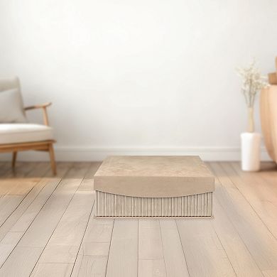 Belle Maison Medium Flip-Top Velvet Storage Box