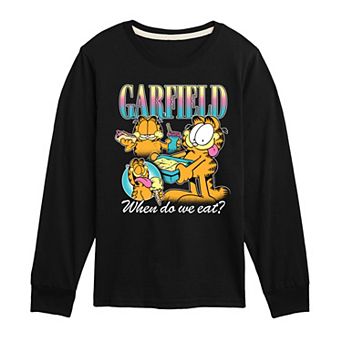 Boys 8-20 Garfield When Do We Eat? Long Sleeve Graphic Tee