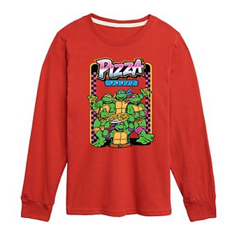 Boys 8-20 Teenage Mutant Ninja Turtles Pizza Party Long Sleeve Graphic Tee