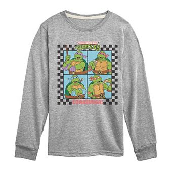 Boys 8-20 Teenage Mutant Ninja Turtles Cowabunga Grid Long Sleeve Graphic Tee