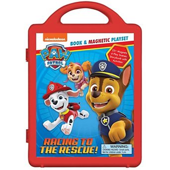 PAW Patrol Racing to the Rescue Children's Book & Magnetic Playset