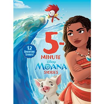 5Minute Moana Stories Children's Hard Cover Book