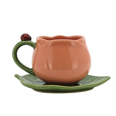 Celebrate Together™ Spring 2-pc. Tulip Mug & Leaf Saucer Set