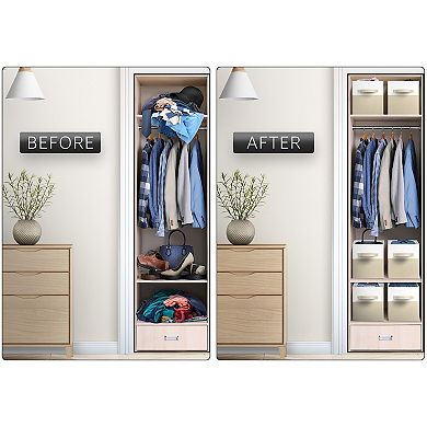Sorbus 6 Pack 11" Two Tone Foldable Storage Cubes with Handles - Perfect for clothes, linens, & more