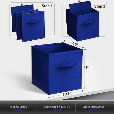 Sorbus 11 Inch 12 Pack Foldable Cubes with Handle- for Home Home Storage & Organization