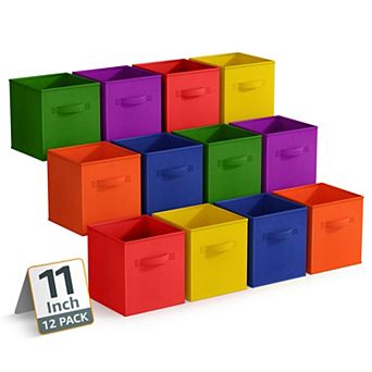 Sorbus 11 Inch 12 Pack Foldable Cubes with Handle- for Home Home Storage & Organization