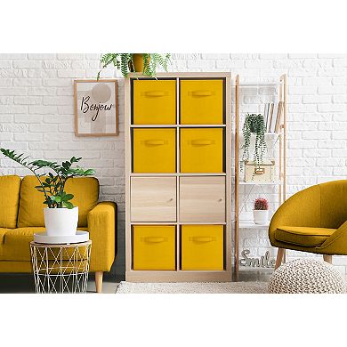 Sorbus 6 Pack 11 Inch Foldable Cubes with Handles- for Home Storage & Organization