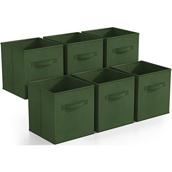 Sorbus 6 Pack 11 Inch Foldable Cubes with Handles- for Home Storage & Organization