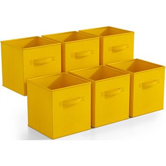 Sorbus 6 Pack 11 Inch Foldable Cubes with Handles- for Home Storage & Organization