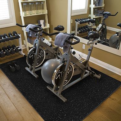 Sorbus (12 Tiles, 48 Sq ft) Exercise High Density Rubber Interlocking Floor Tiles