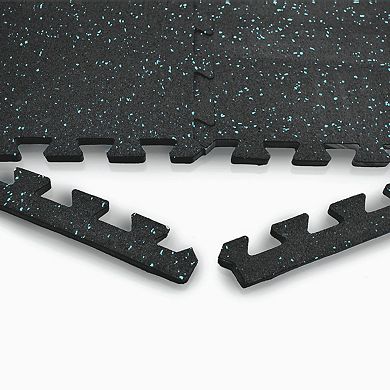 Sorbus (12 Tiles, 48 Sq ft) Exercise High Density Rubber Interlocking Floor Tiles