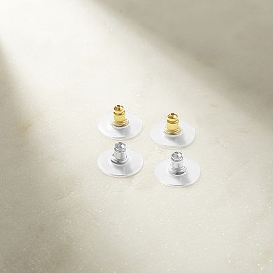 PRIMROSE 12-pc. 14k Gold Flash Plated & Silver Tone Replacement Earring Backs Set