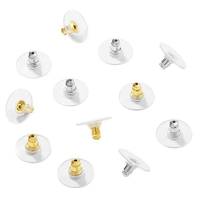 PRIMROSE 12-pc. 14k Gold Flash Plated & Silver Tone Replacement Earring Backs Set