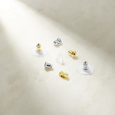 PRIMROSE 16-pc. 14k Gold Flash Plated & Silver Tone Earring Back Set