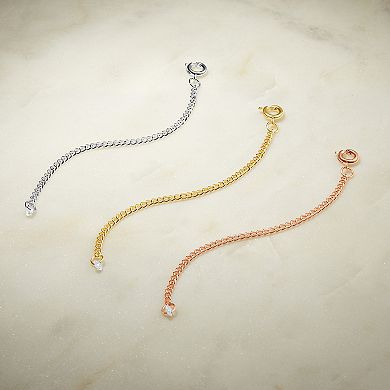 PRIMROSE 3-pc. Floating Cubic Zirconia Chain Extender Set