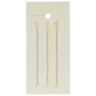 PRIMROSE 3-pc. Floating Cubic Zirconia Chain Extender Set