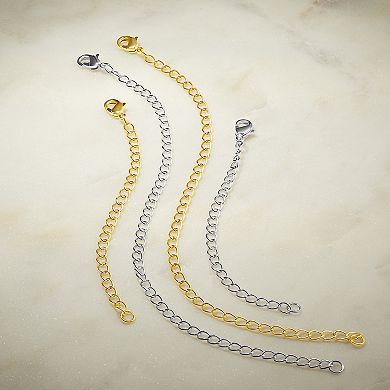 PRIMROSE 4-pc. 14k Gold Flash Plated & Silver Tone Chain Extender Set
