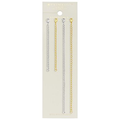 PRIMROSE 4-pc. 14k Gold Flash Plated & Silver Tone Chain Extender Set