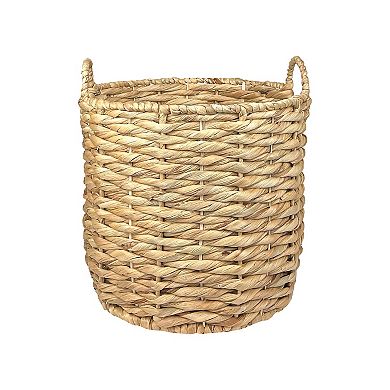 Belle Maison Medium Round Natural Bin with Handles