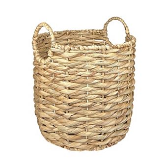 Belle Maison Small Round Natural Bin with Handles