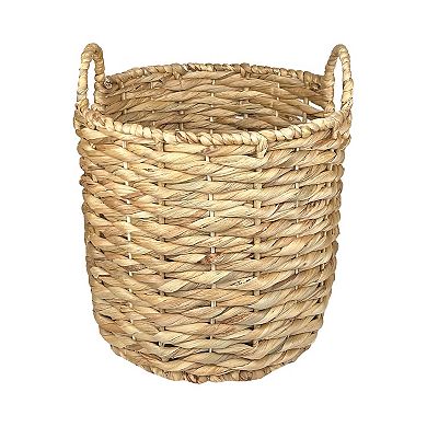 Belle Maison Small Round Natural Bin with Handles
