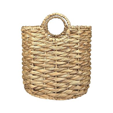 Belle Maison Small Round Natural Bin with Handles