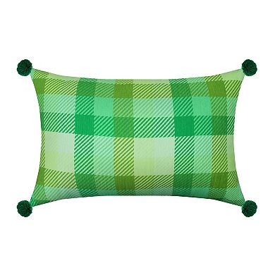 Celebrate Together™ St. Patrick's Day Plaid Clover Decorative Throw Pillow