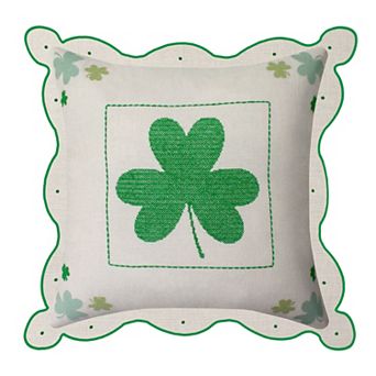 Celebrate Together™ St. Patrick's Day Scallop Clover Decorative Throw Pillow