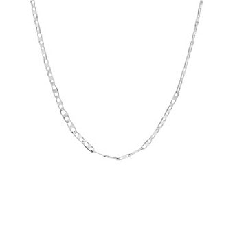 PRIMROSE Fine Silver-Plated Mariner Chain Necklace With Cubic Zirconia Accent