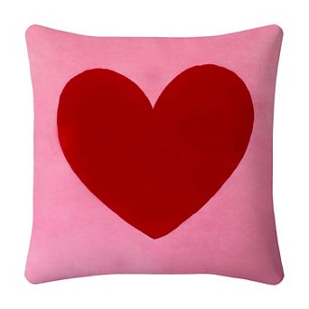 Celebrate Together™ Valentine's Day Pink Heart Velvet Throw Pillow