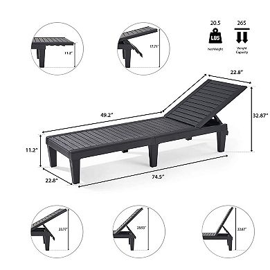 Nestl Lounge Chair Outdoor - Waterproof Outdoor Chaise Lounge Chair