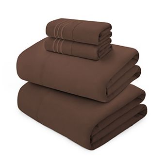 Elegant Comfort RV/Trailer 4 pc 3 Line Embroidery Bed Sheet Set - Soft as a Hotel Premium Quality
