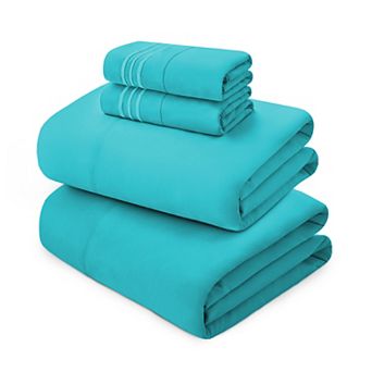 Elegant Comfort RV/Trailer 4 pc 3 Line Embroidery Bed Sheet Set - Soft as a Hotel Premium Quality