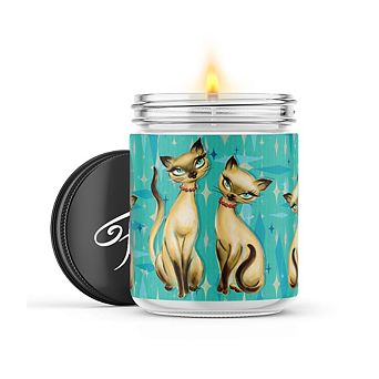 Siamese Cats 16-oz Candle Jar - Black Ice