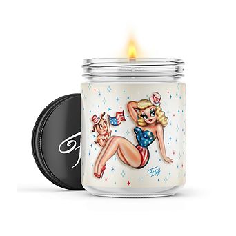 Patriotic Pinup 16-oz Candle Jar - Eucalyptus