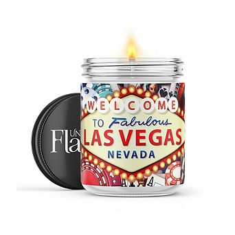Las Vegas Skyline Candle 16-oz Candle Jar - Volcano