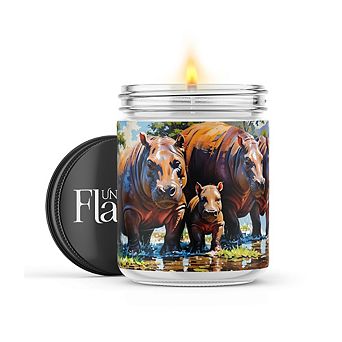 Hippos 16-oz Candle Jar - Sea Salt & Peony