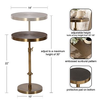 Engles Adjustable Embossed Metal Table