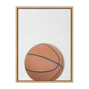 Sylvie Color Basketball Portrait Framed Canvas