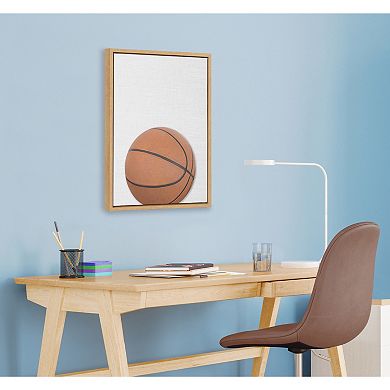 Sylvie Color Basketball Portrait Framed Canvas