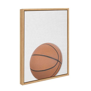 Sylvie Color Basketball Portrait Framed Canvas