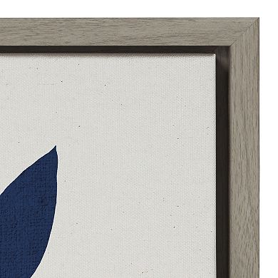 Sylvie Blue Botanical Framed Canvas