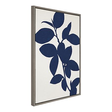 Sylvie Blue Botanical Framed Canvas