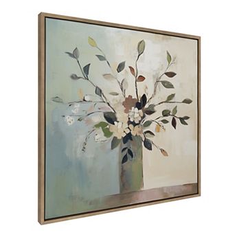 Sylvie Traditional Boho Floral Botanical II Framed Canvas by The Creative Bunch Studio