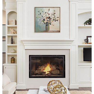Sylvie Traditional Boho Floral Botanical II Framed Canvas by The Creative Bunch Studio