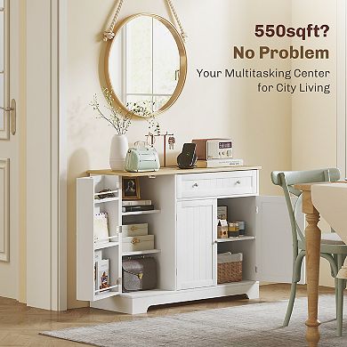 41inch Sideboard Buffet Cabinet with Storage Drawer, Adjustable Shelf