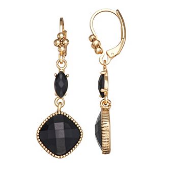 Napier Gold Tone Key Item Linear Earrings